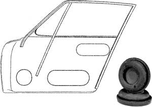 Performance Products® - Porsche® Rubber Door Draft Plugs Kit