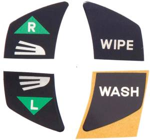 GENUINE PORSCHE - Porsche® Turn Signal/Wiper Switch Labels (Set of 4), 1965-1973 (911)