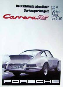 Performance Products® - Porsche® Carrera RS Deutschlands Schnellster Sportwagen P.A.R.C. Poster