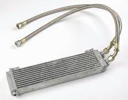 BILLY BOAT EXHAUST - Porsche® Oil Cooler, Front Spoiler Mount, 5-1/2"X 2-1/4"X15" With Angle Fittings, Universal Fit By B&B Performance, 1965-2009 (911)