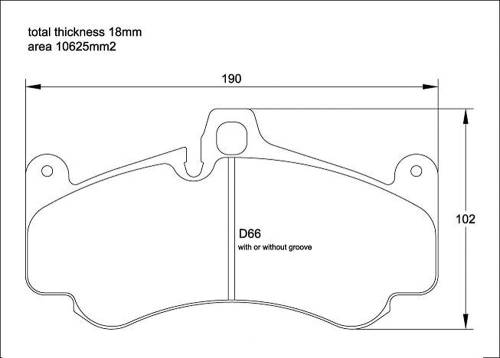 Performance Products® - Porsche® Brake Pads, Pagid Racing, RS Orange (190mm), 2002-2008