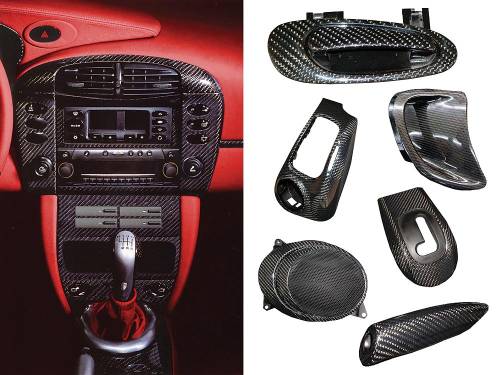 Performance Products® - Porsche® Interior, B-Pillar Set, Carbon Fiber, 2000-2005 (996)