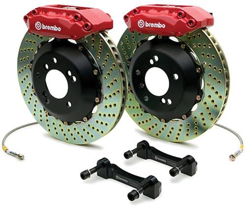 Performance Products® - Porsche® Brembo GTP Brake System, Rear Kit, Black Calipers, Fits Turbo, 1980-1989 (911)