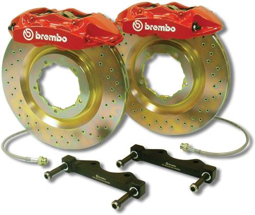 Performance Products® - Porsche® Big Brake Kit, Brembo GT, Front 14"-4 Piston, Red, Fits 11 & 911 Turbo, 1974-1989 (911)