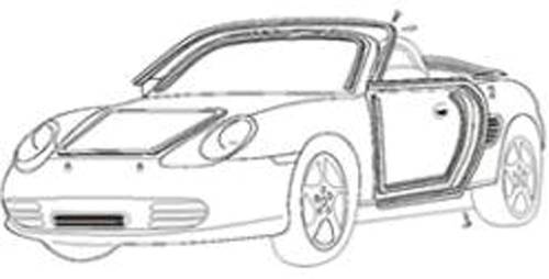 GENUINE PORSCHE - Porsche® Boxster Windshield, Seal, Front, 1997-2000