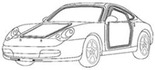 Performance Products® - Porsche® C2/4 Rear Passenger Black Rocker Panel Gasket, 1989-1994 (964)