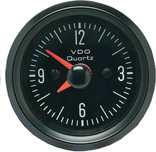 Performance Products® - Porsche® Quartz Clock Black Face 2" Diameter, 1948-Present