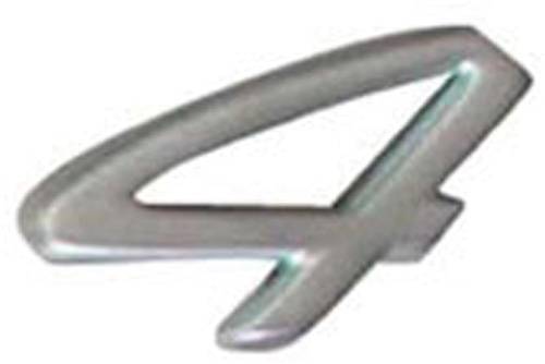 GENUINE PORSCHE - Porsche® Original Emblems, "4", Silver, 1999-2001 (996)