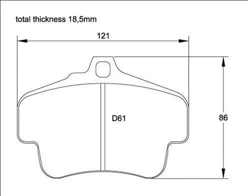 Performance Products® - Porsche® Brake Pads, Pagid Racing, RS Orange (120mm), 1998-2008