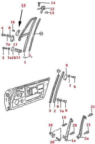 GENUINE PORSCHE - Porsche® Rubber Joint (Transition) Piece Frame Seal, Left, For 930, 1986-1989 (911)