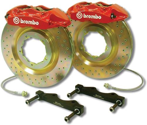 Performance Products® - Porsche® Brembo,GT Brake System, Front Brake Kit,Red Caliper, 1967-1989 (911SC/Carrera)