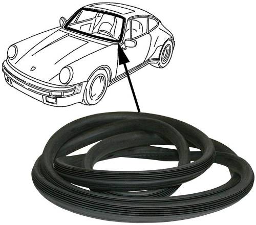DANSK - Porsche® Front Windshield Weatherstrip, Models Without Trim Frame, 1998-1993 (911)