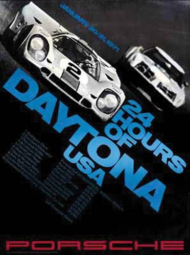 Performance Products® - Porsche® 24 Hours Of Daytona USA Reprint Poster, 1971 (917)